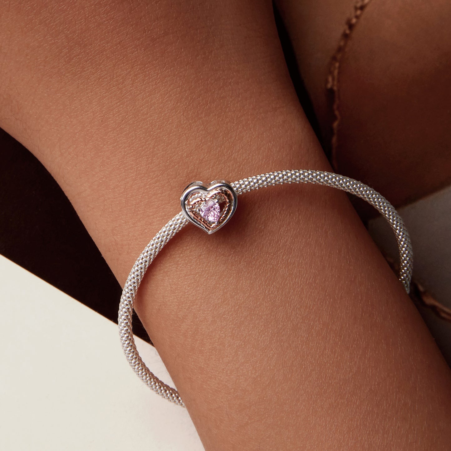 S925 Silver & Rose Gold My Sweetheart Romantic Heart Charm - AVILIA Designs