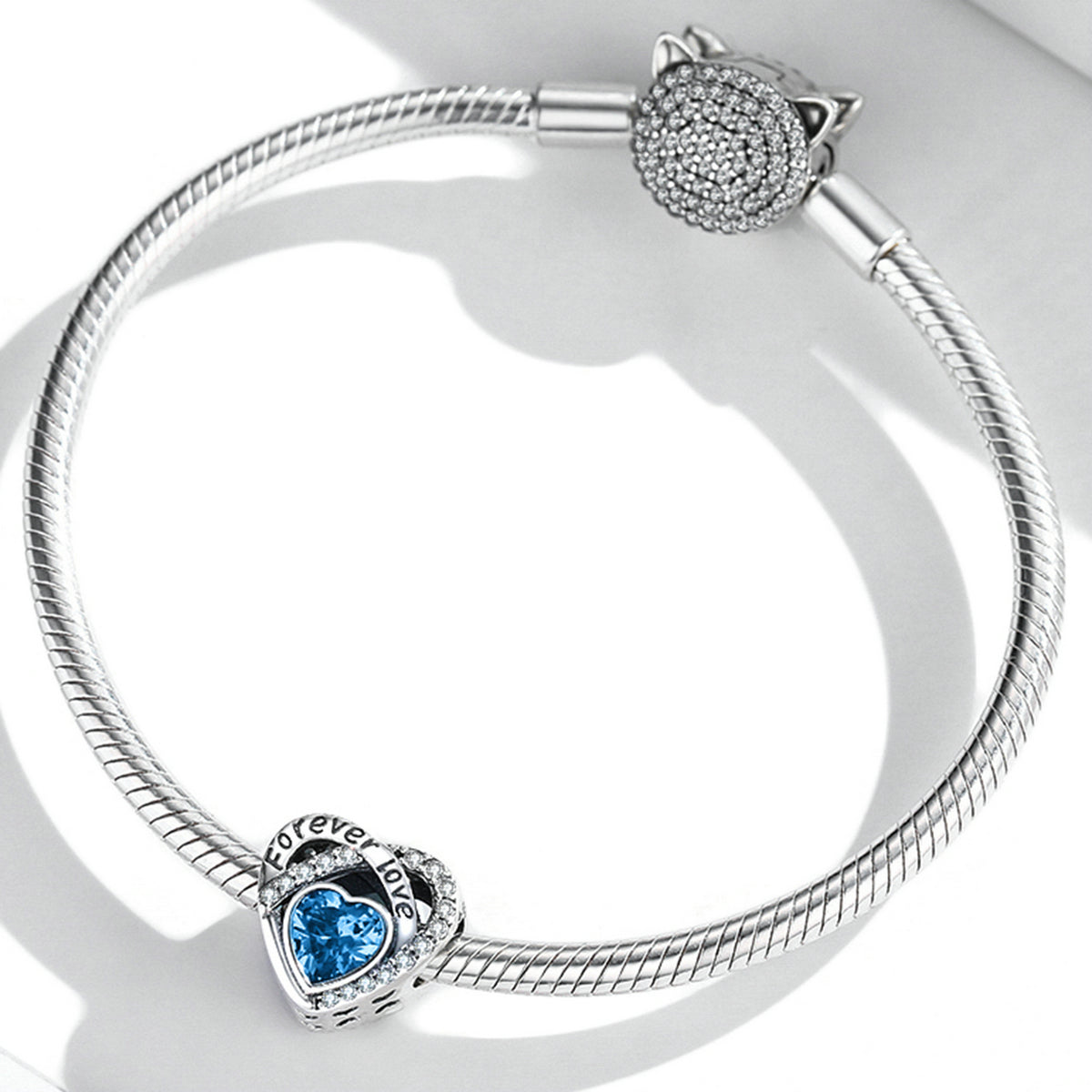 S925 Sterling Silver Forever Love Heart of the Ocean Charm - AVILIA Designs