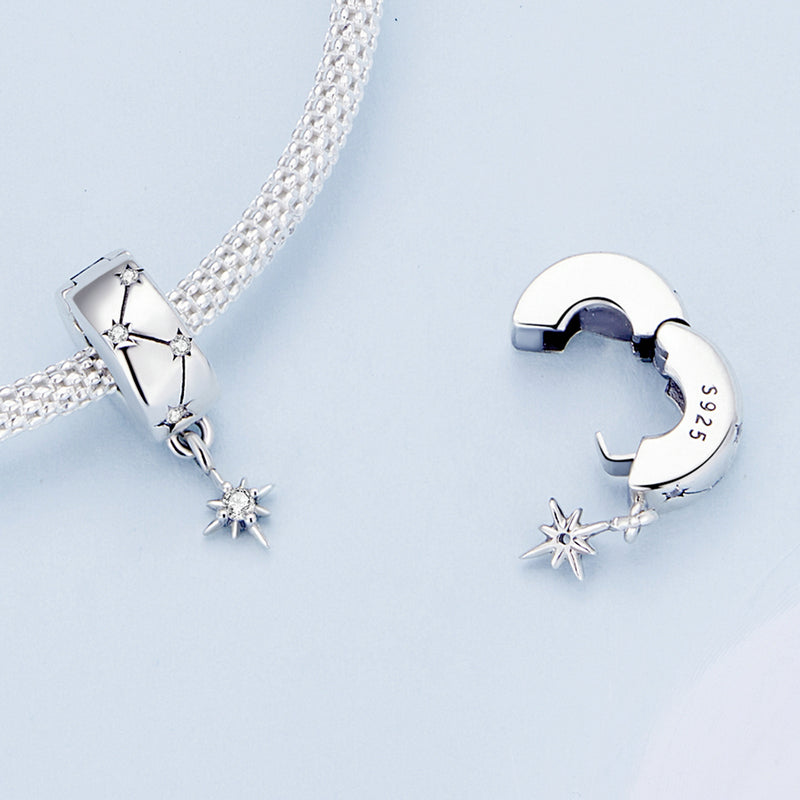 SOLID Sterling Silver Starry Night Constellation Clip Charm - AVILIA Designs