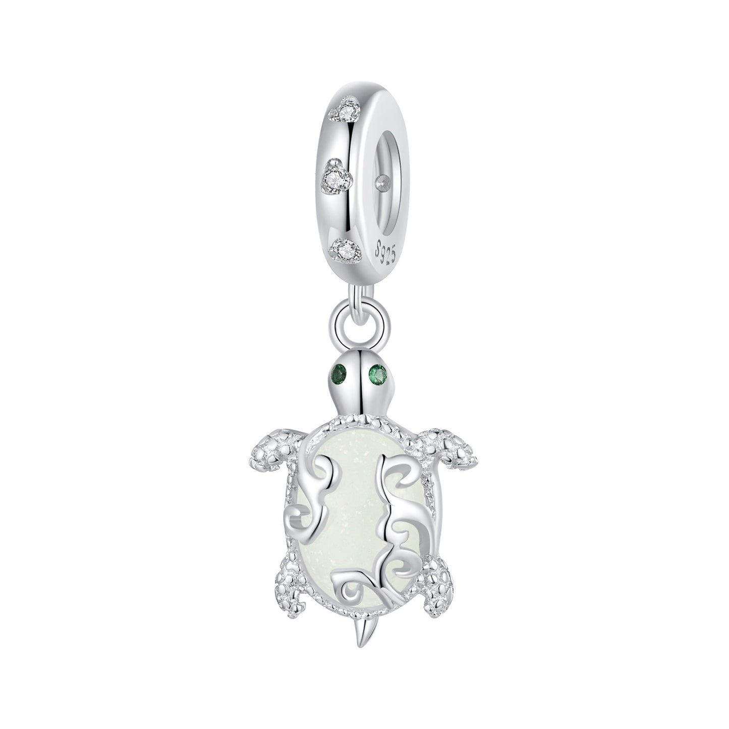 S925 Silver Ocean Sea Turtle Glow in the Dark Charm Pendant - AVILIA Designs