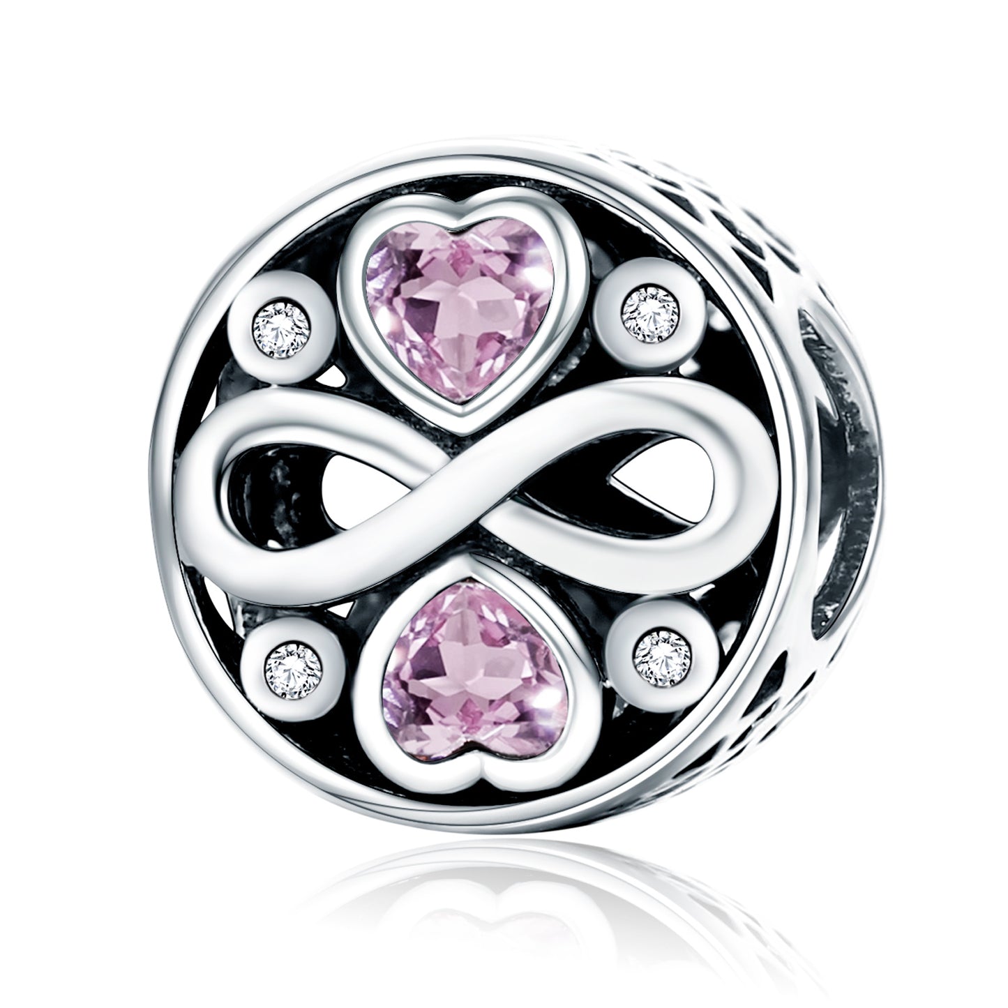 SOLID Sterling Silver Sparkling Infinity Love Forever Charm - AVILIA Designs