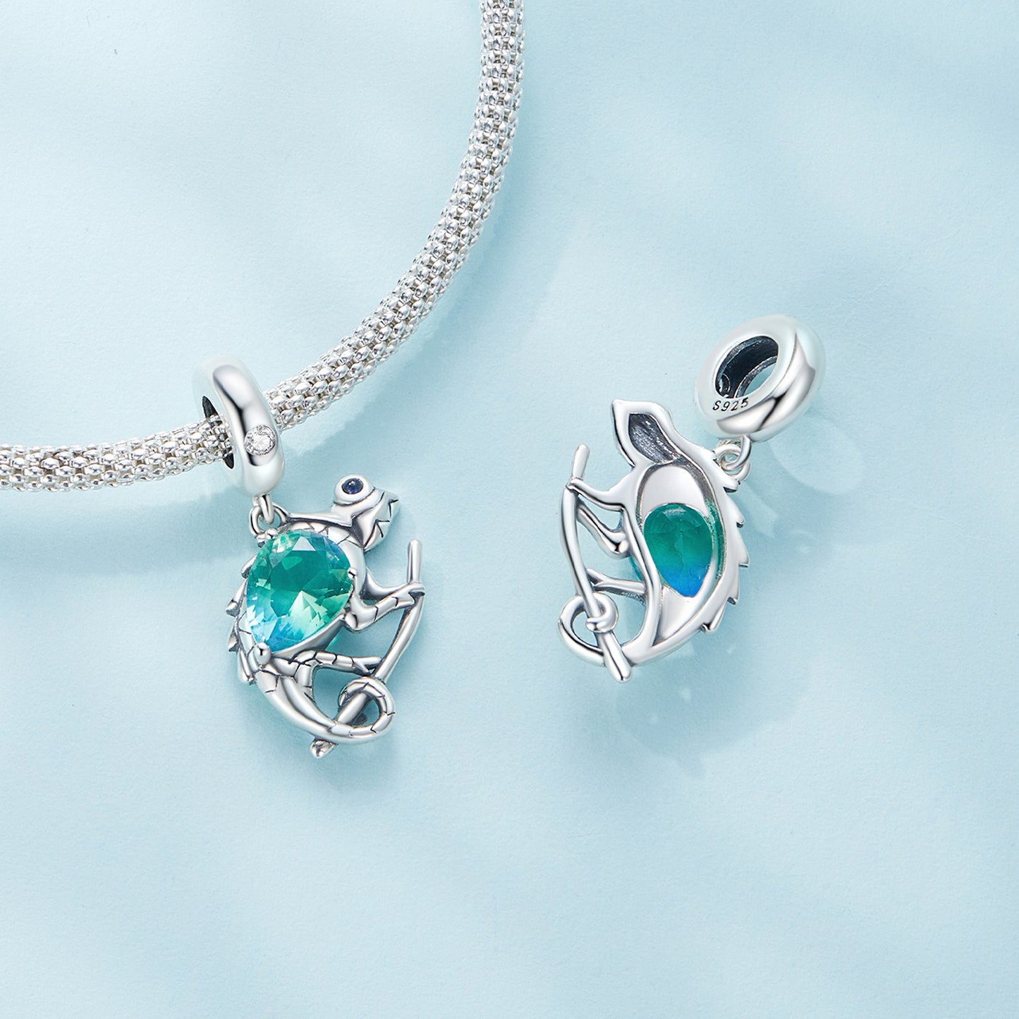 S925 Silver Cheeky Tropical Chameleon Charm Pendant - AVILIA Designs