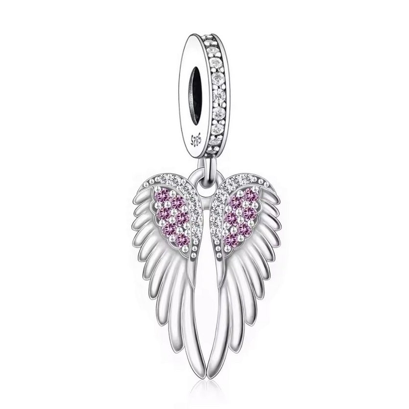 S925 Sterling Silver Guardian Angel Wing Charm Pendant - AVILIA Designs