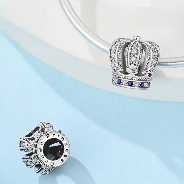 S925 Sterling Silver Royal Princess Crown Tiara Charm - AVILIA Designs