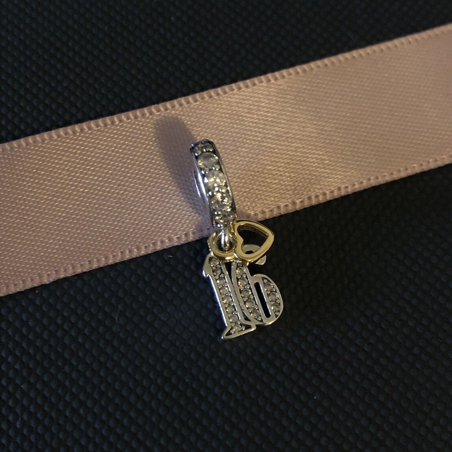 S925 Silver & Gold Pl Hanging 16th Milestone Birthday Charm Pendant - AVILIA Designs