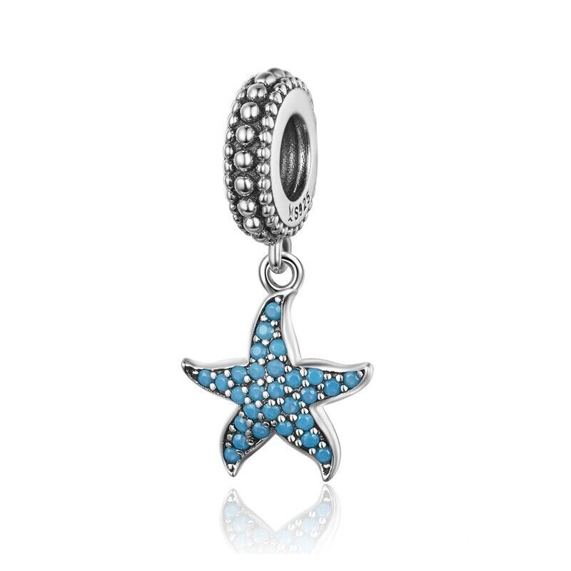 SOLID Sterling Silver Oceanic Sea Starfish Charm Pendant - AVILIA Designs