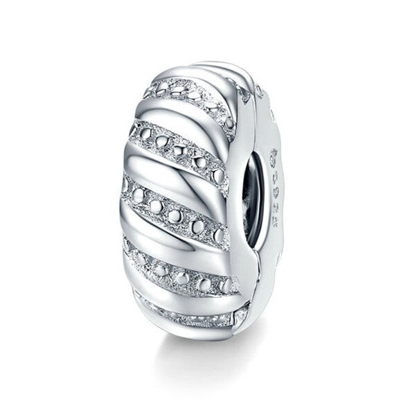 SOLID Sterling Silver Vintage Fancy Lines Clip Charm - AVILIA Designs