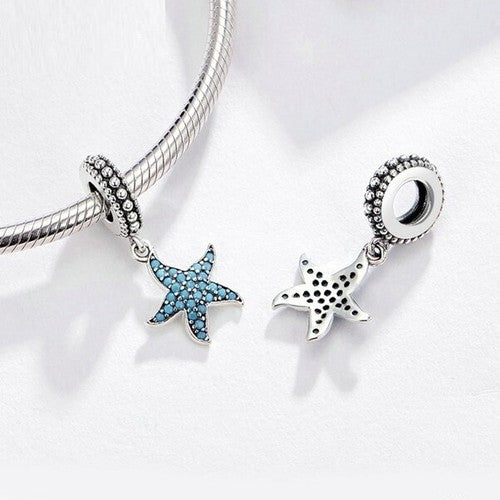 SOLID Sterling Silver Oceanic Sea Starfish Charm Pendant - AVILIA Designs