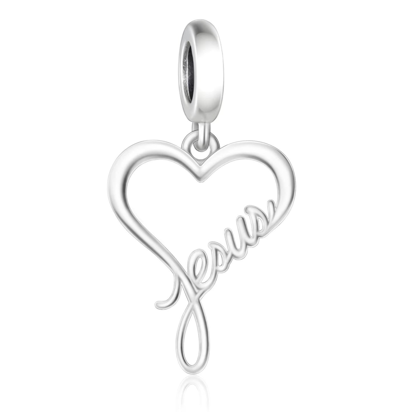 S925 Sterling Silver Jesus Heart Religious Faith Charm Pendant - AVILIA Designs
