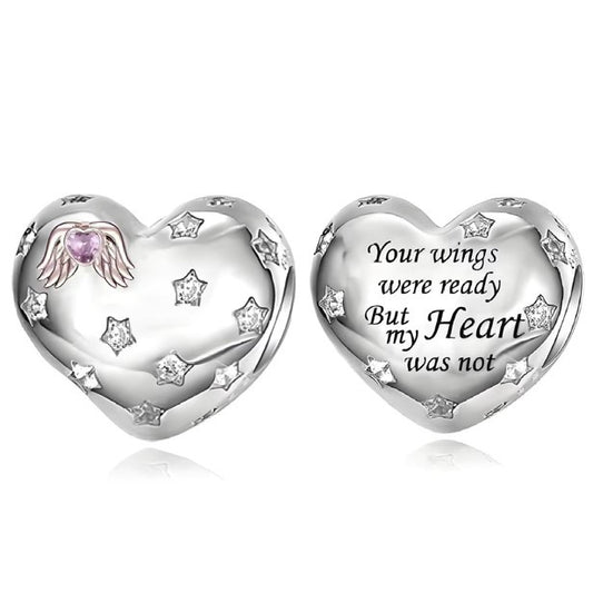 S925 Silver & Rose Gold Your Wings Were Ready Memorial Charm - AVILIA Designs