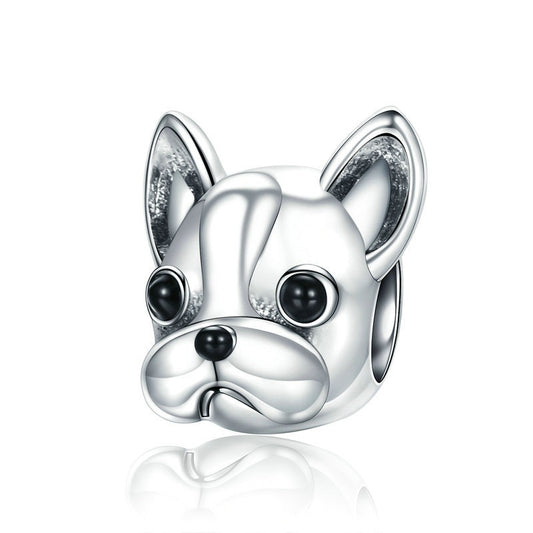 S925 Sterling Silver Sweet French Bulldog Face Charm - AVILIA Designs