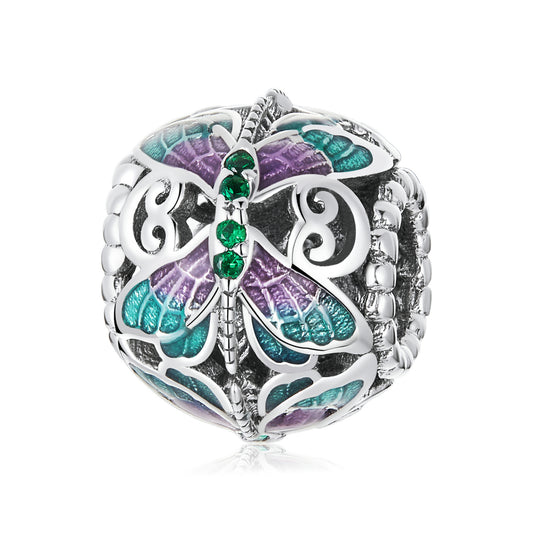 SOLID Sterling Silver Decorative Dragonfly Dream Charm  - AVILIA Designs