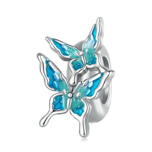 Sterling Silver Non slip Spacer Dainty Garden Butterfly Charm  - AVILIA Designs