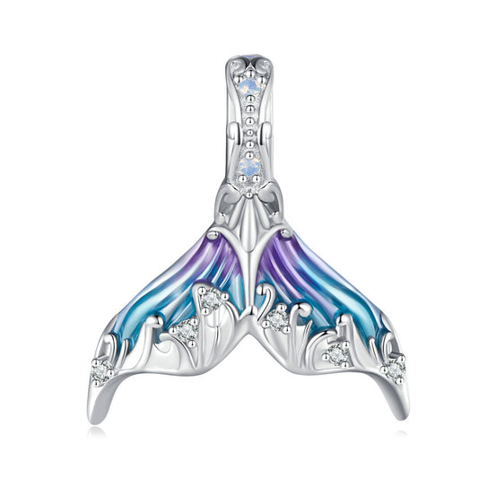S925 Sterling Silver Mermaid Tail Fantasy Charm Pendant  - AVILIA Designs