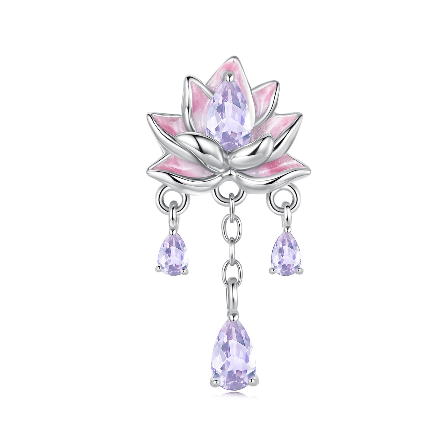 Sterling Silver Non slip Blooming Lotus Dreamcatcher Charm - AVILIA Designs