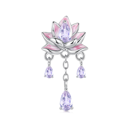 Sterling Silver Non slip Blooming Lotus Dreamcatcher Charm - AVILIA Designs