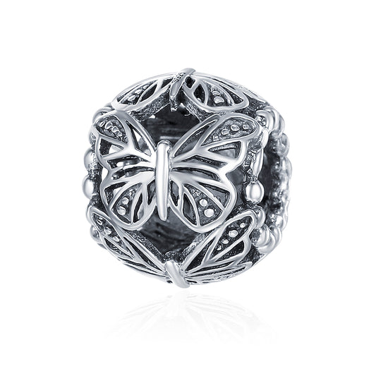 SOLID Sterling Silver Vintage Butterfly Garden Charm - AVILIA Designs