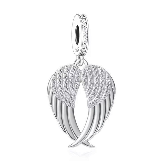 S925 Sterling Silver Large Guardian Angel Wing Charm Pendant - AVILIA Designs