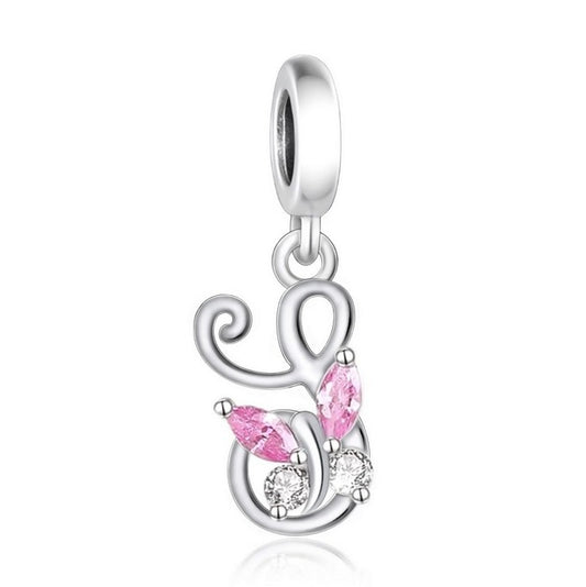 S925 Sterling Silver Cursive Letter S Alphabet Charm Pendant - AVILIA DESIGNS