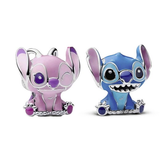 Sterling Silver Lilo & Stitch Movie SET Angel Toy Charms - AVILIA Designs