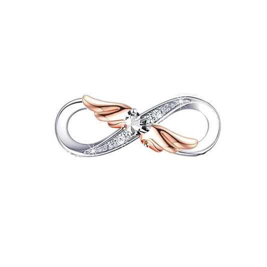 S925 Silver & Rose Gold Infinity Angel Wing Memorial Charm  - AVILIA Designs