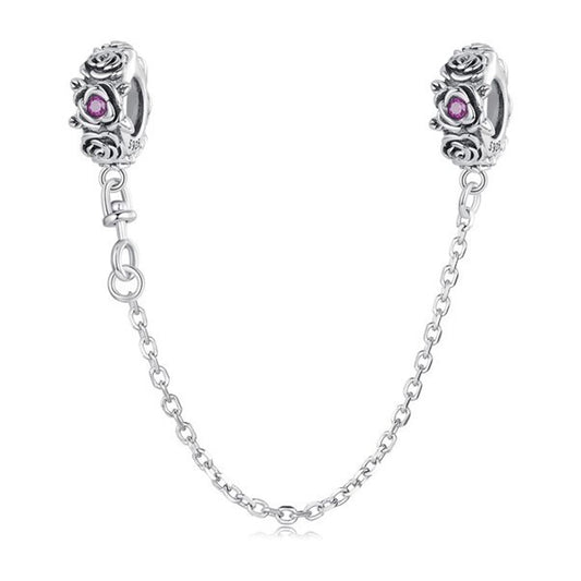 S925 Silver Vintage Rose Garden Non-Slip Safety Chain - AVILIA Designs