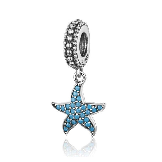 SOLID Sterling Silver Oceanic Sea Starfish Charm Pendant - AVILIA Designs