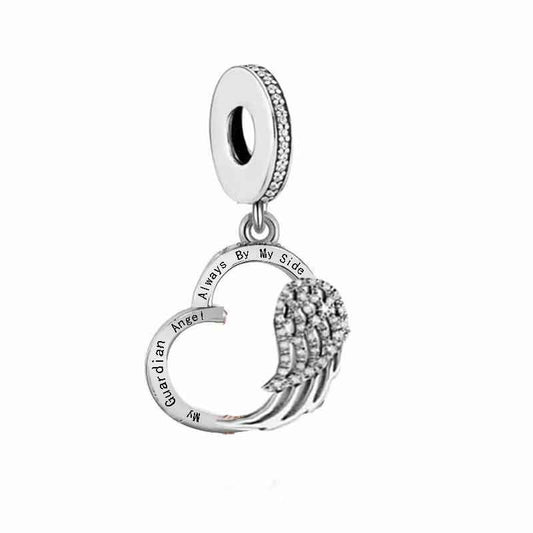 S925 Sterling Silver My Guardian Angel Wing Charm Pendant - AVILIA Designs