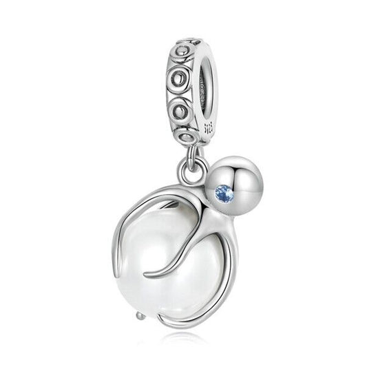 S925 Sterling Silver Ocean Octopus Pearl Charm Pendant - AVILIA Designs