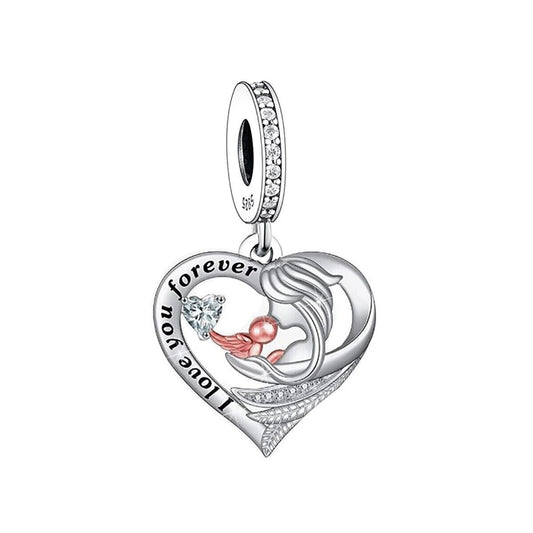S925 Silver & Rose Gold Memorial Loss Angel Baby Charm Pendant - AVILIA Designs