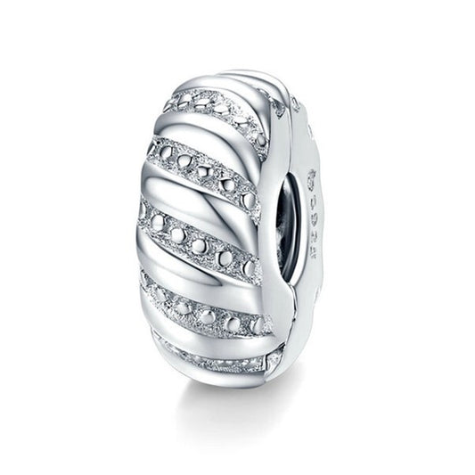 SOLID Sterling Silver Vintage Fancy Lines Clip Charm  - AVILIA Designs