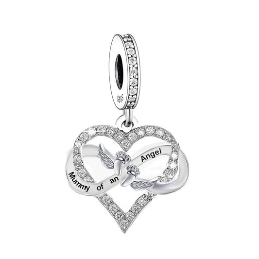 SOLID Sterling Silver Mummy of an Angel Baby Loss Charm Pendant - AVILIA Designs