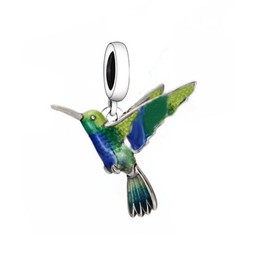 SOLID S925 Silver Pretty Hummingbird Bird Charm Pendant - AVILIA Designs