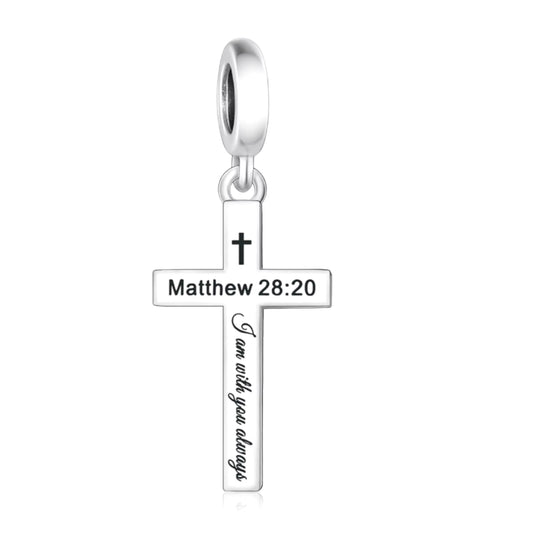 S925 Sterling Silver Religious Cross With You Charm Pendant - AVILIA Designs
