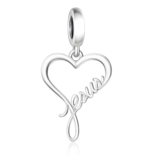 S925 Sterling Silver Jesus Heart Religious Faith Charm Pendant - AVILIA Designs